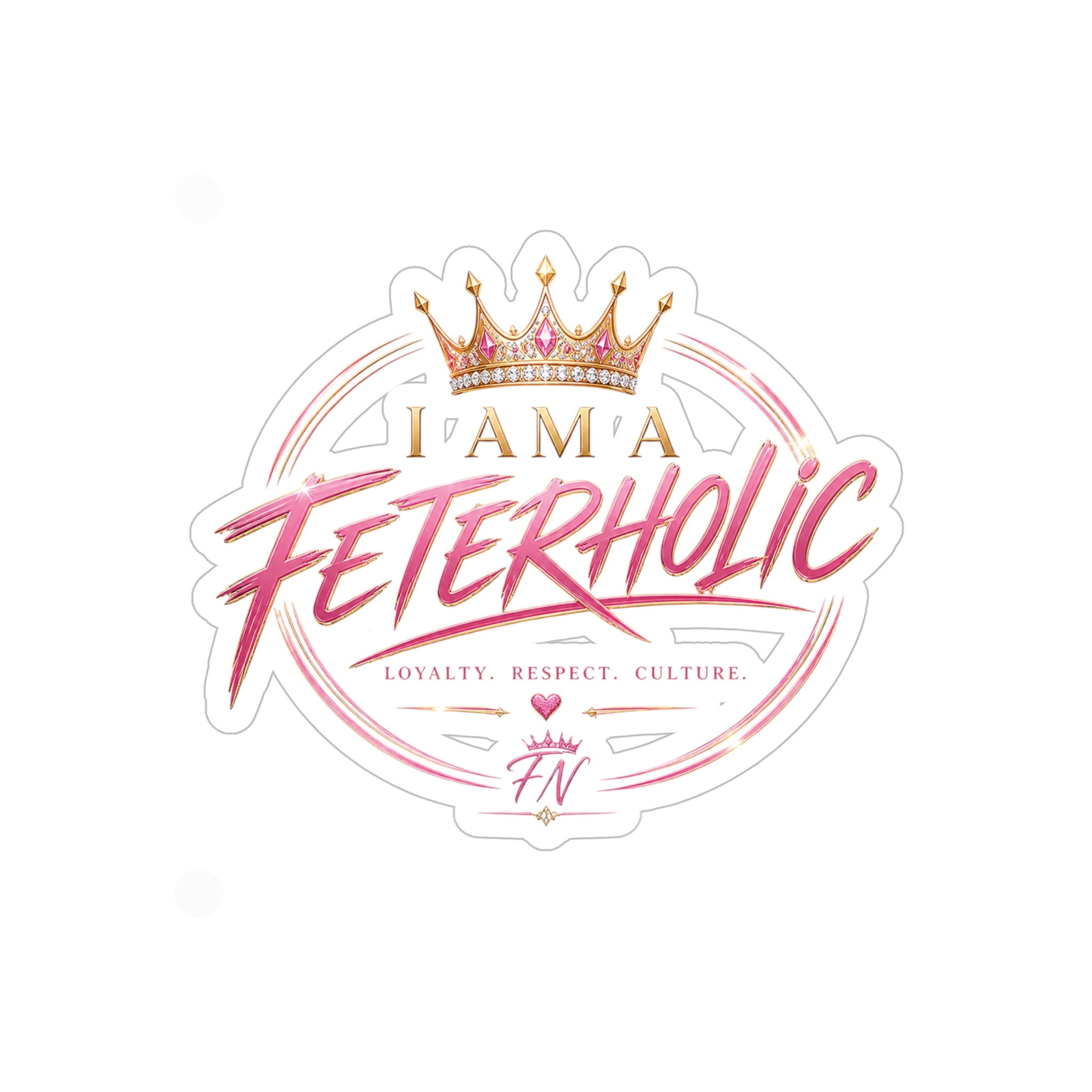 Feter Nation Apparel™️ FETERHOLIC Transparent Outdoor Stickers, Die-Cut, 1pc